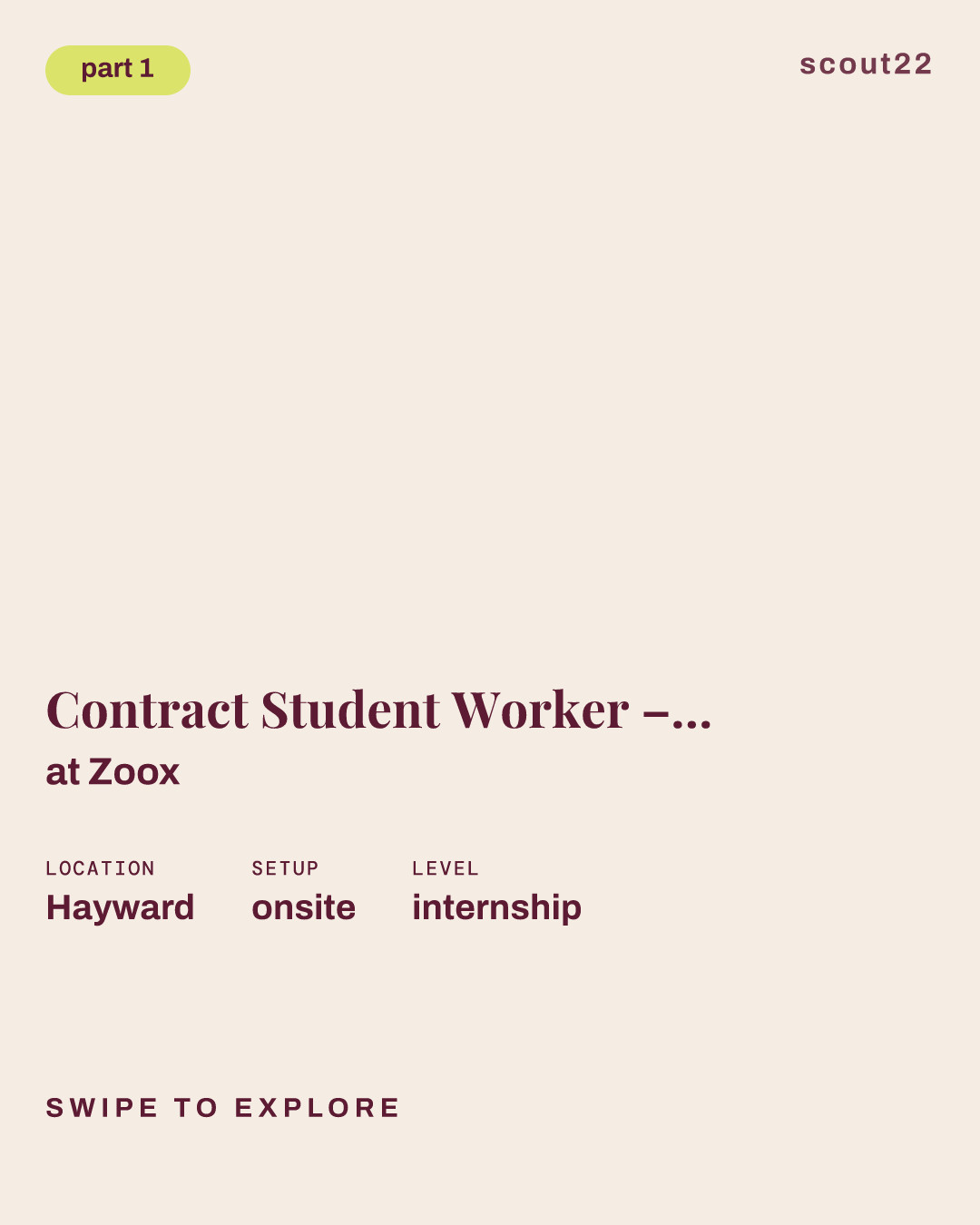 Contract Student Worker – Hardware Software Integration Engineer (Full-Time 40 hrs/wk) at Zoox