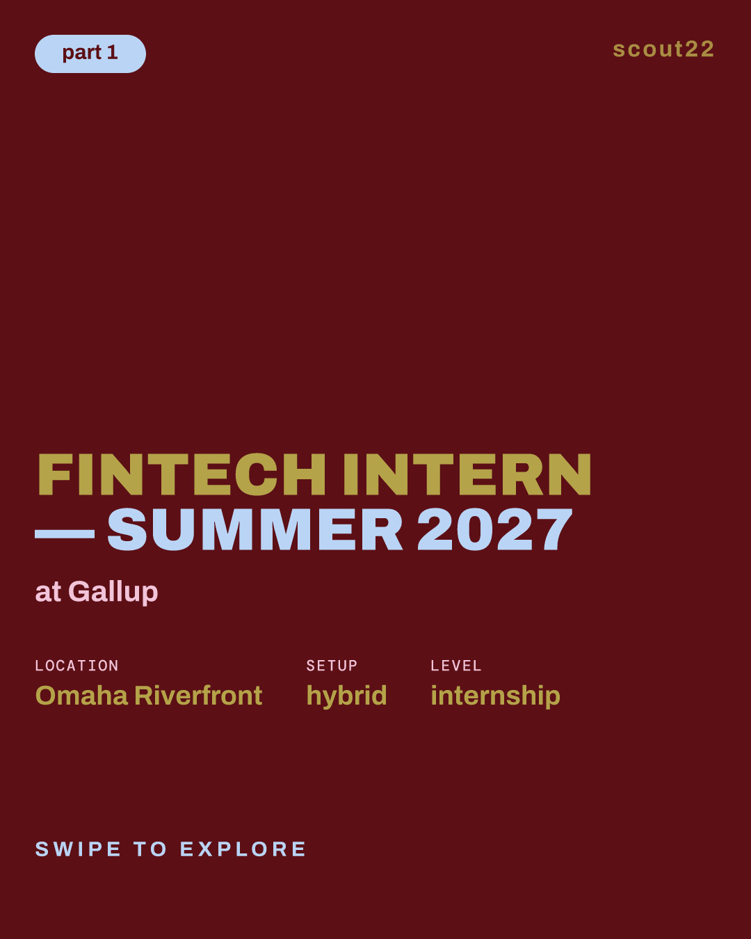 Fintech Intern — Summer 2027 at Gallup