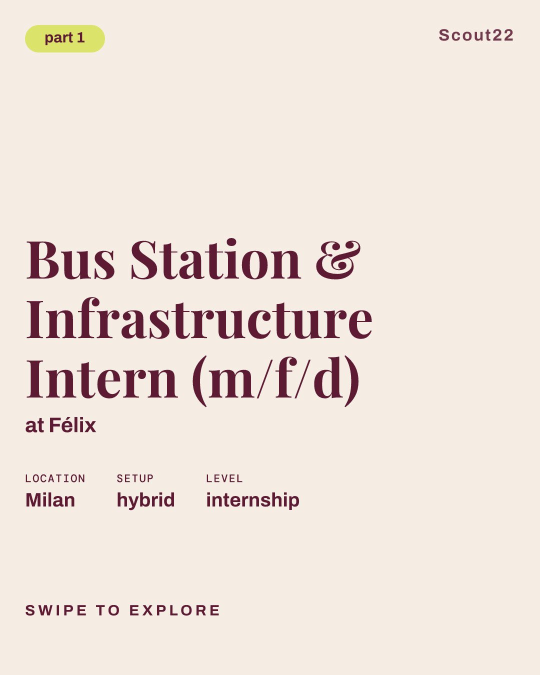 Bus Station & Infrastructure Intern (m/f/d) at Félix