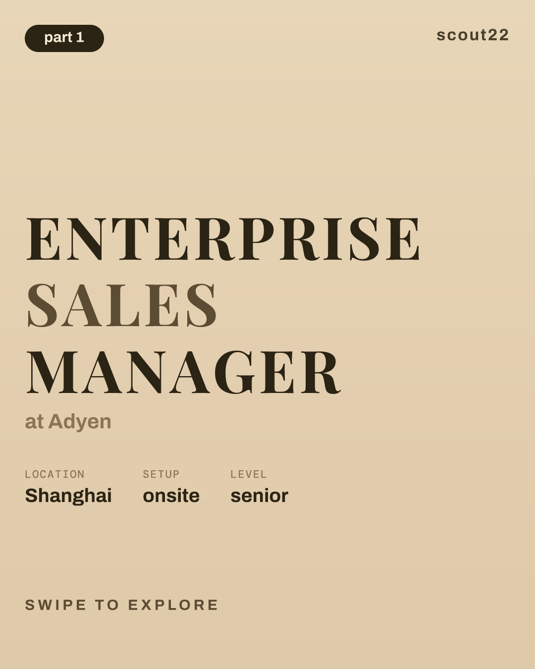 Enterprise Sales Manager at Adyen