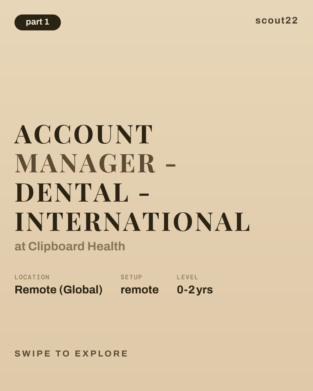 Account Manager - Dental - International at Clipboard Health