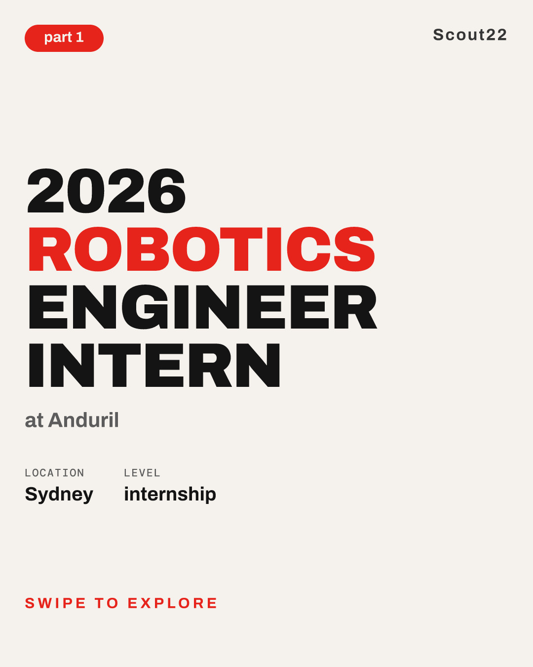 2026 Robotics Engineer Intern at Anduril