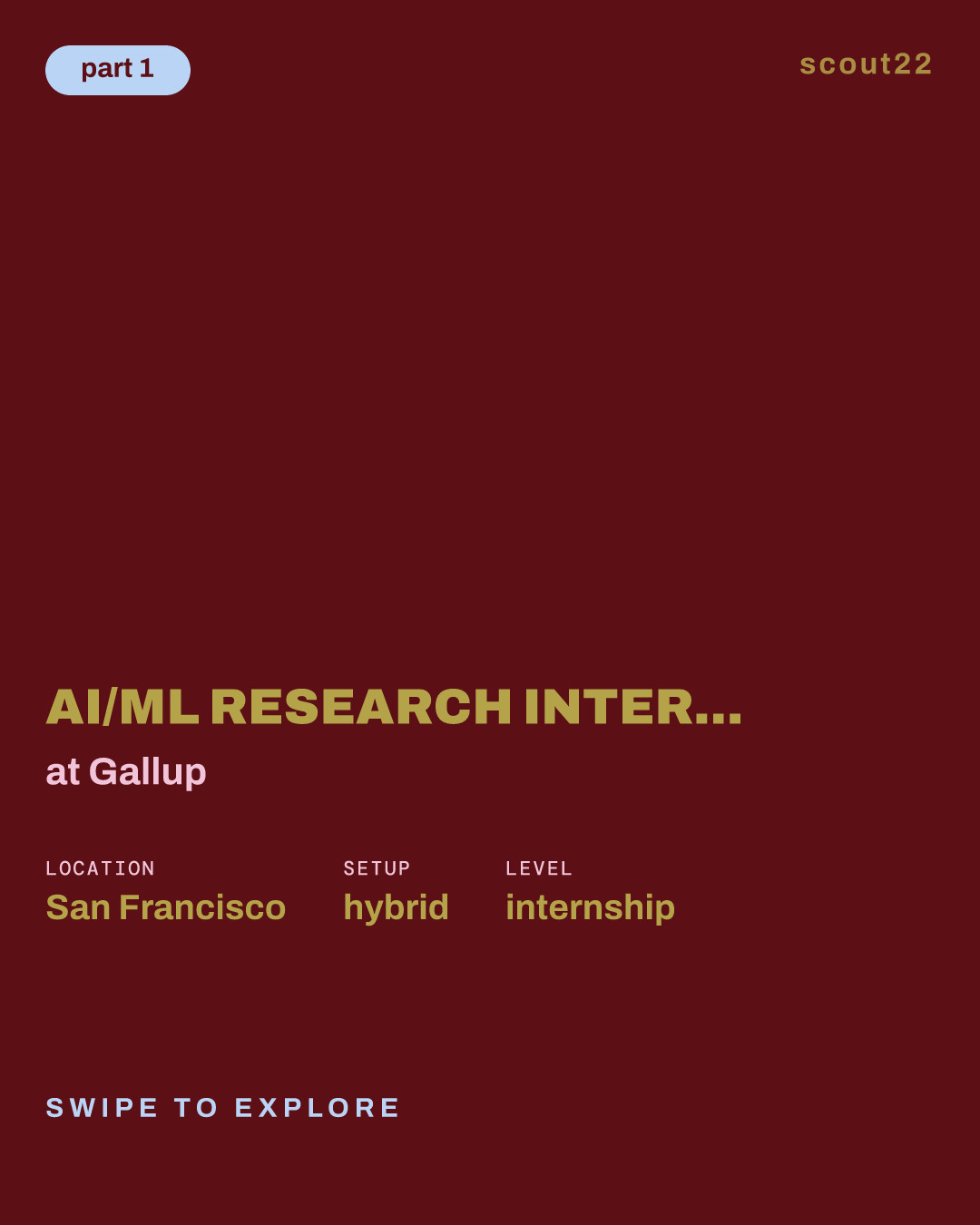 AI/ML Research Intern — Summer 2027 at Gallup