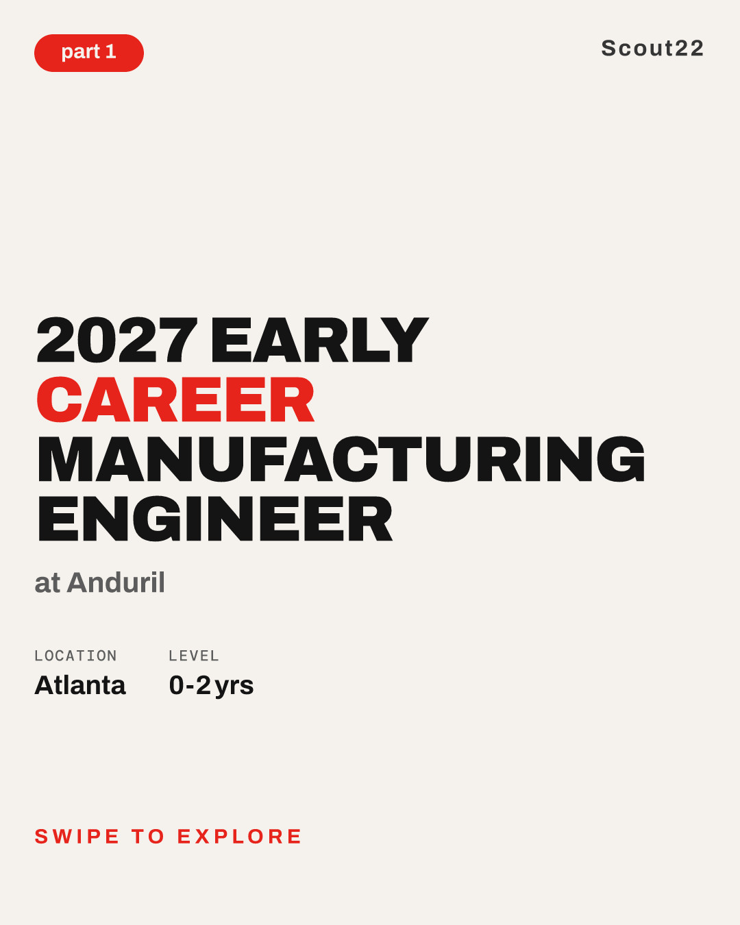 2027 Early Career Manufacturing Engineer at Anduril