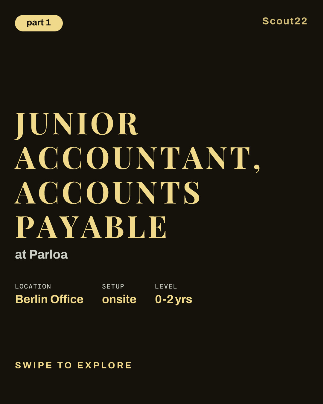 Junior Accountant, Accounts Payable at Parloa