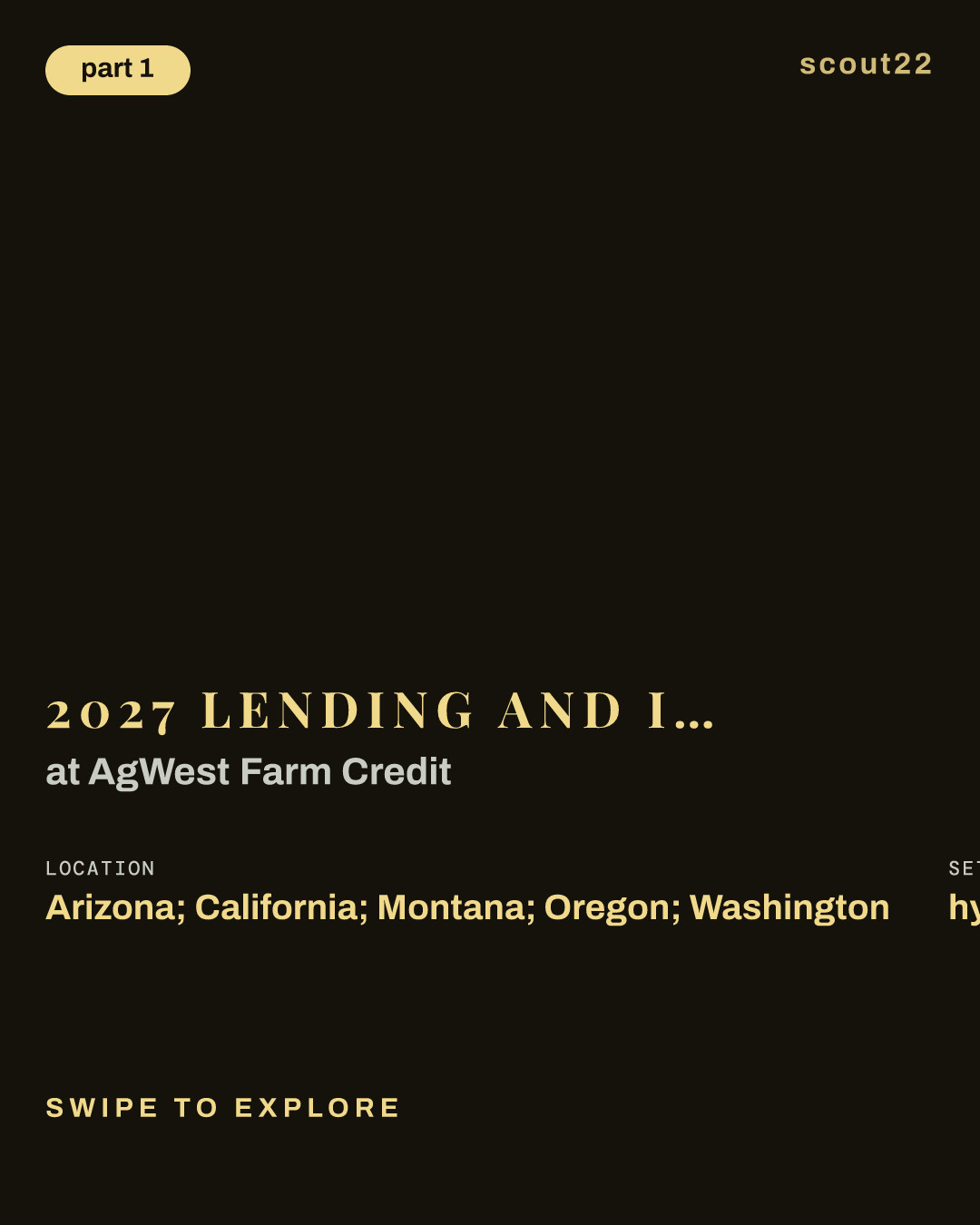 2027 Lending and Insurance Trainee Program at AgWest Farm Credit