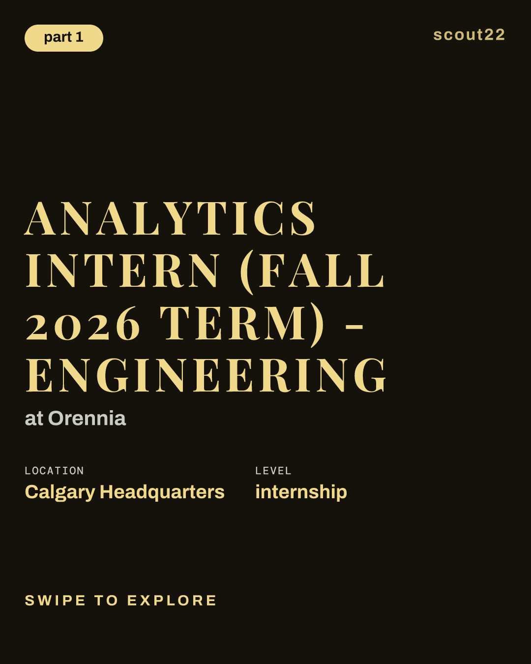 Analytics Intern (Fall 2026 Term) - Engineering at Orennia