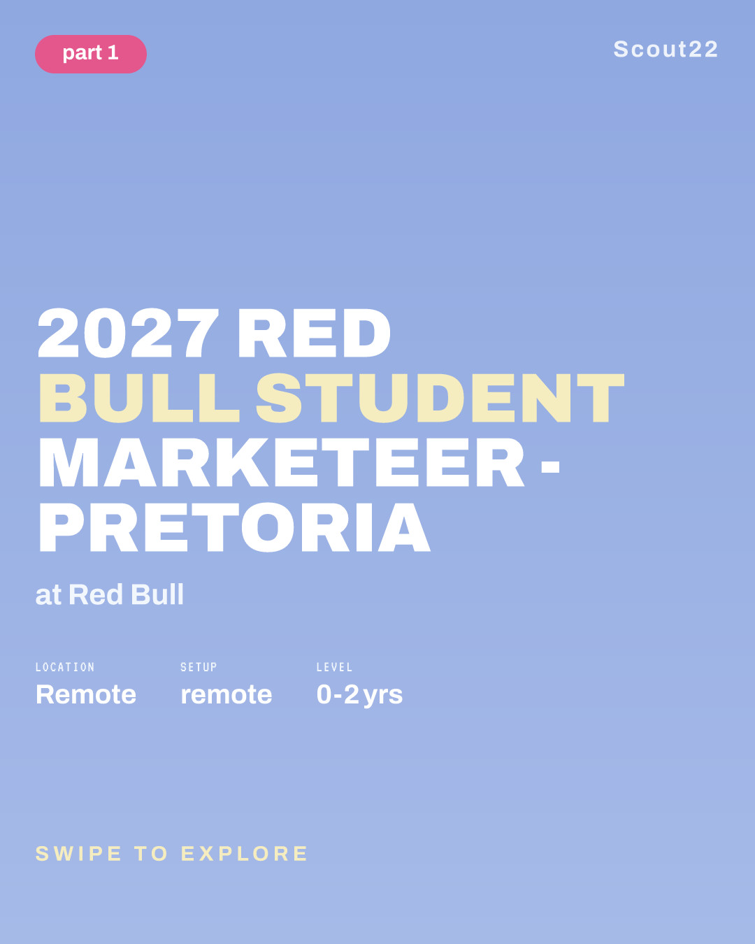2027 Red Bull Student Marketeer - Pretoria at Red Bull
