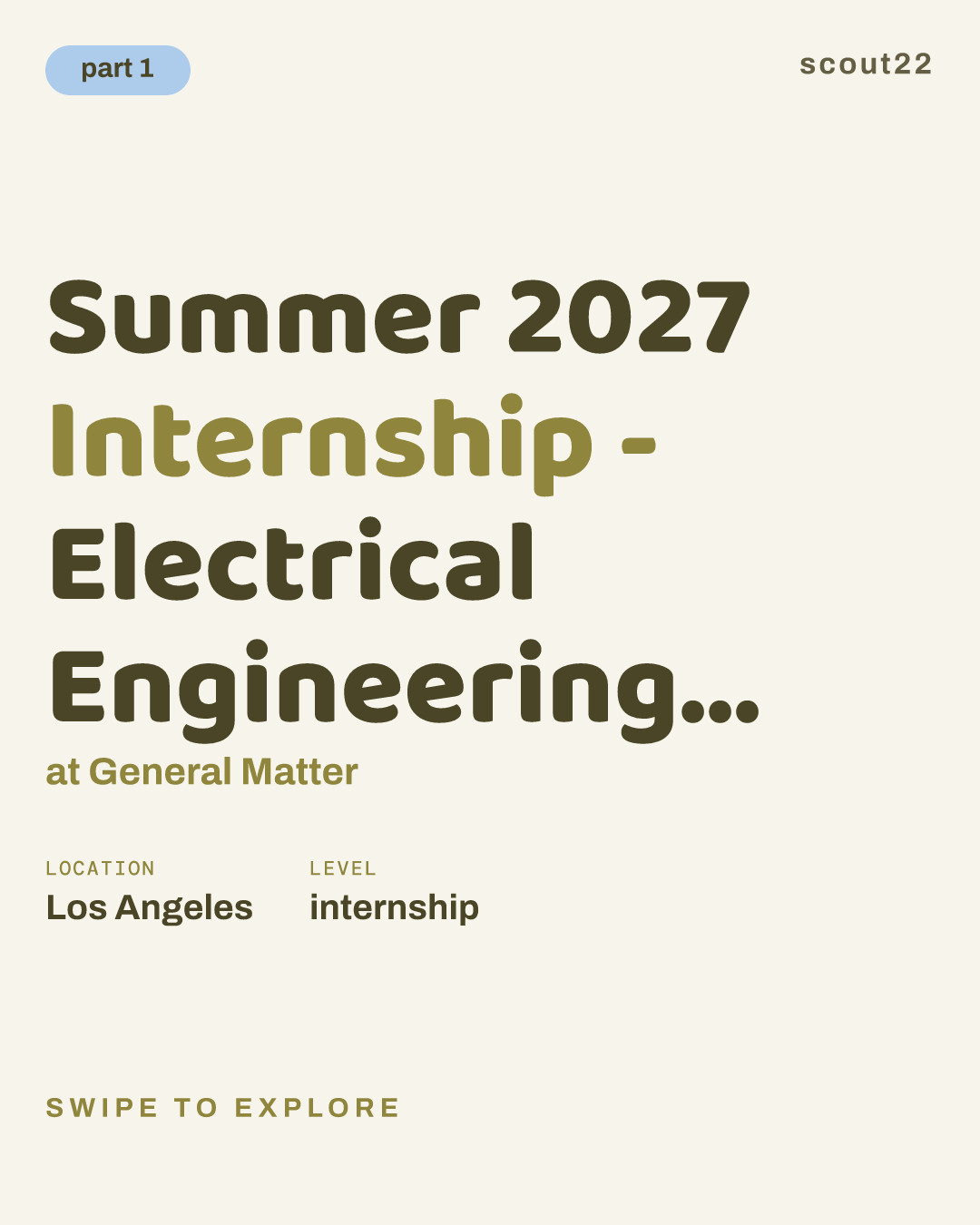 Summer 2027 Internship - Electrical Engineering (Buildings) at General Matter