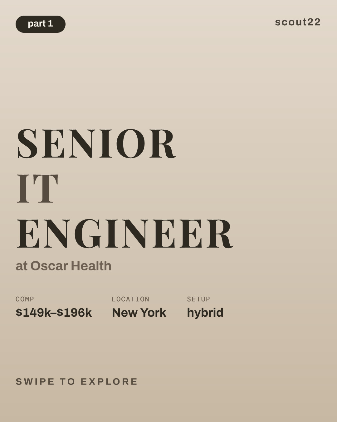 Senior IT Engineer at Oscar Health