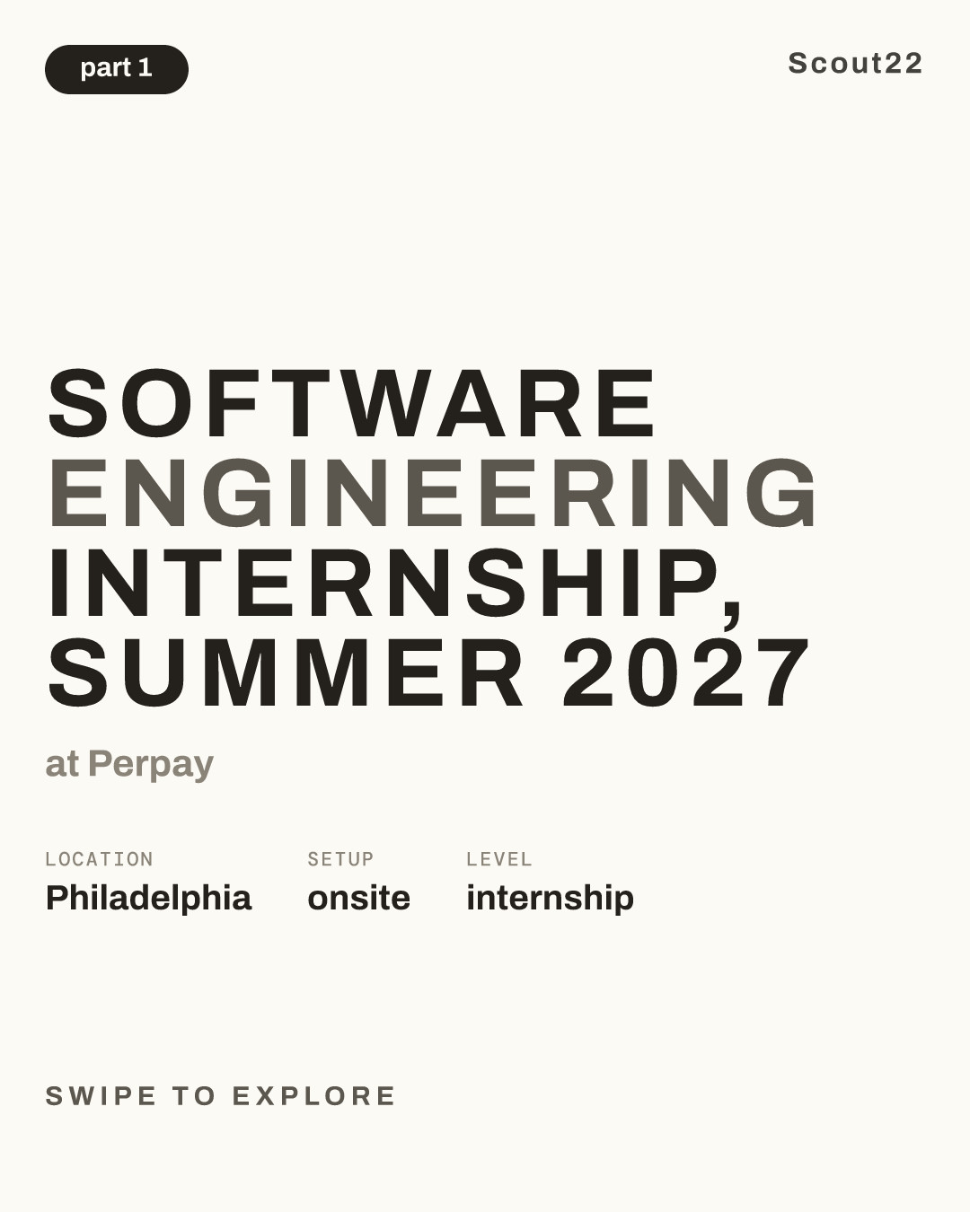Software Engineering Internship, Summer 2027 at Perpay