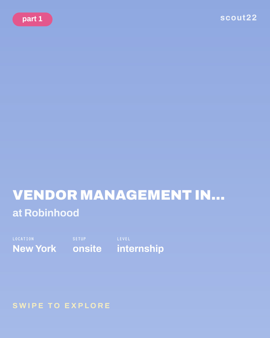Vendor Management Intern (Summer 2027) at Robinhood