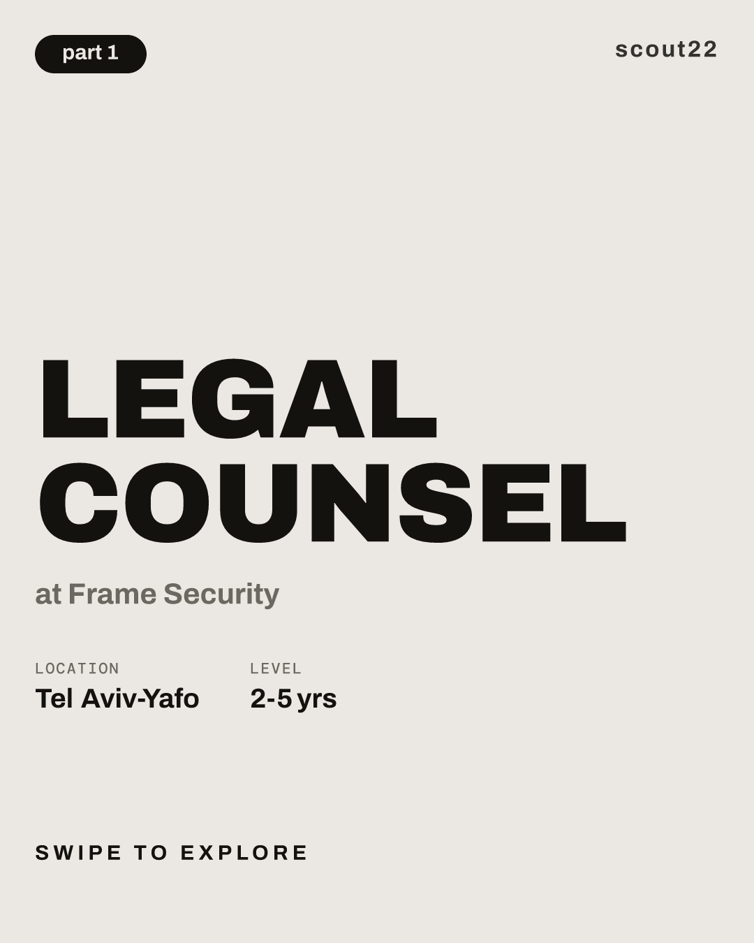 Legal Counsel at Frame Security