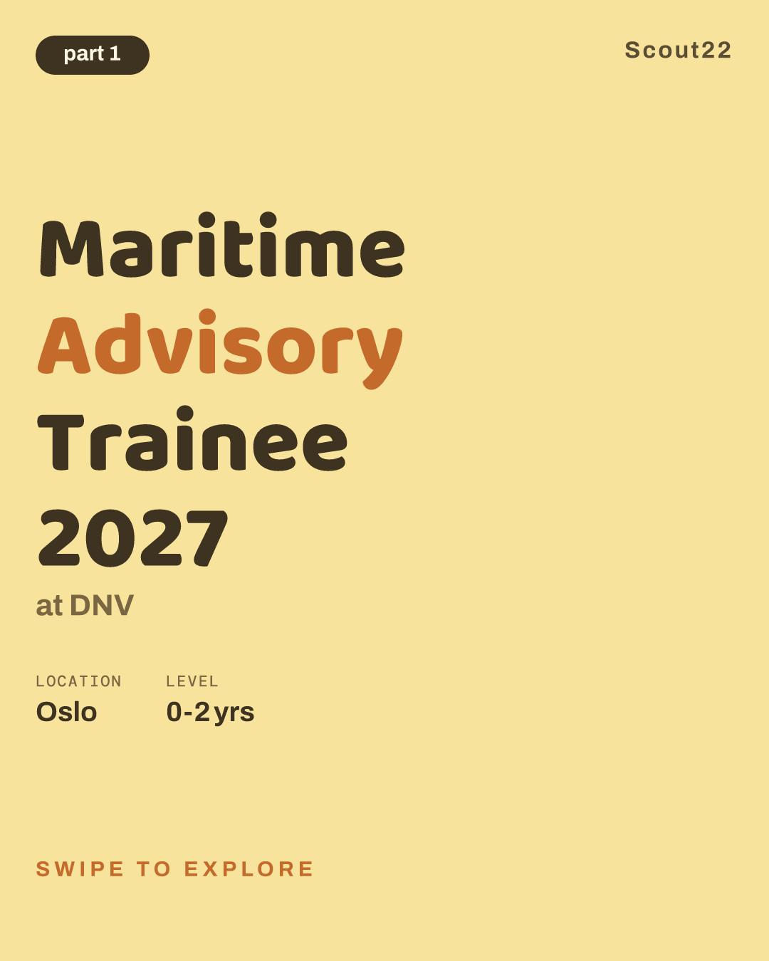 Maritime Advisory Trainee 2027 at DNV