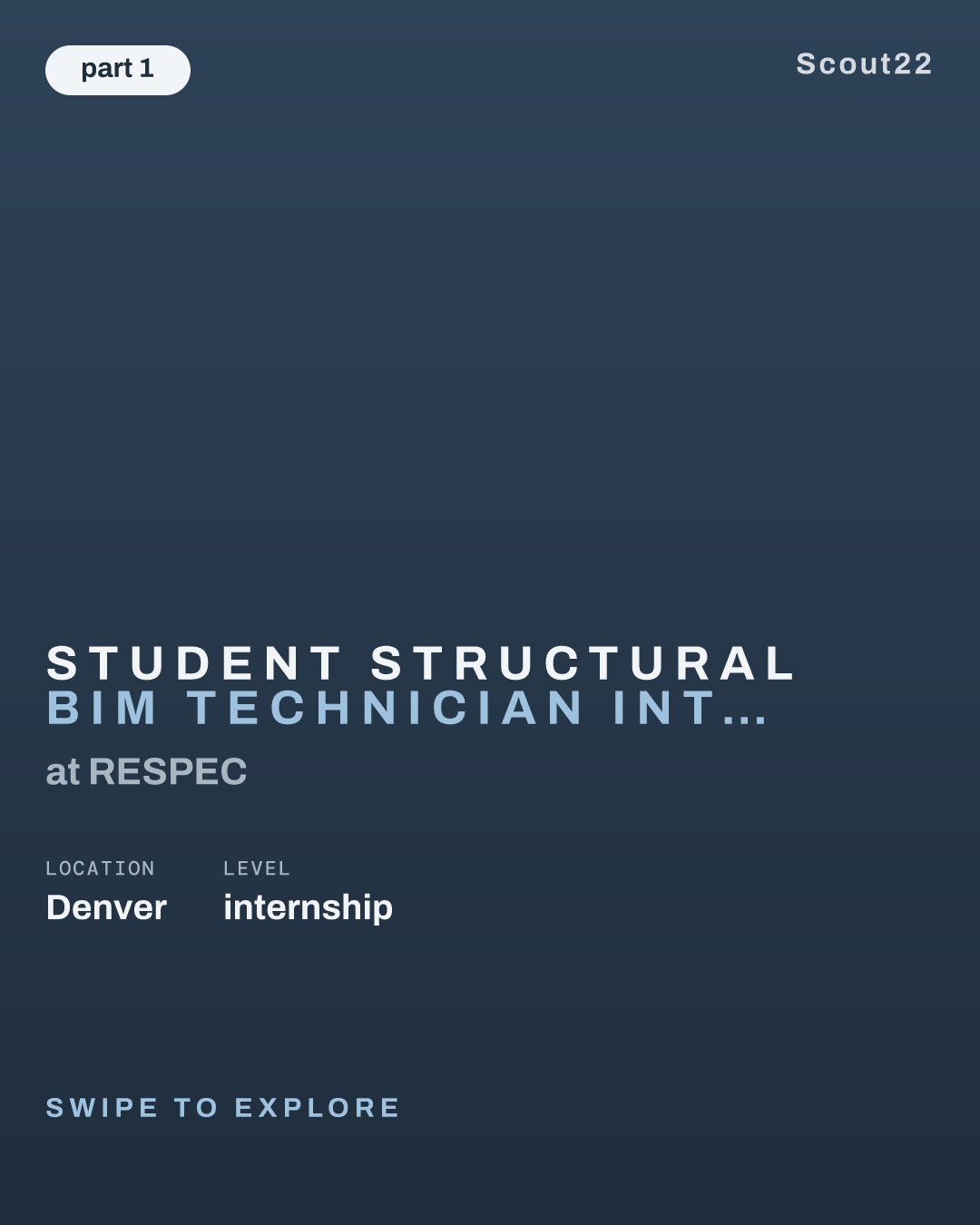Student Structural BIM Technician Intern (Denver, Loveland, & Sioux Falls) at RESPEC