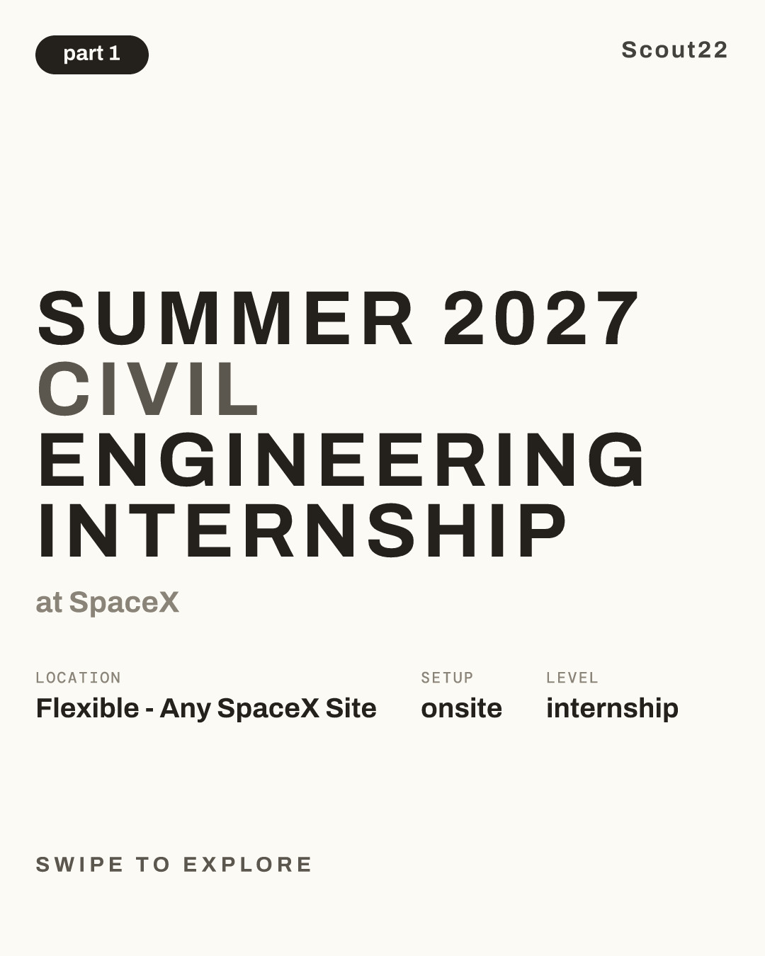 Summer 2027 Civil Engineering Internship at SpaceX