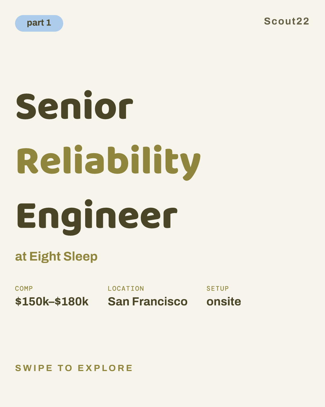Senior Reliability Engineer at Eight Sleep