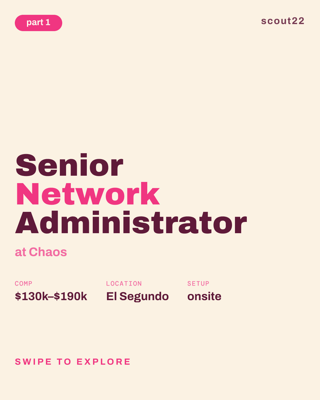 Senior Network Administrator at Chaos