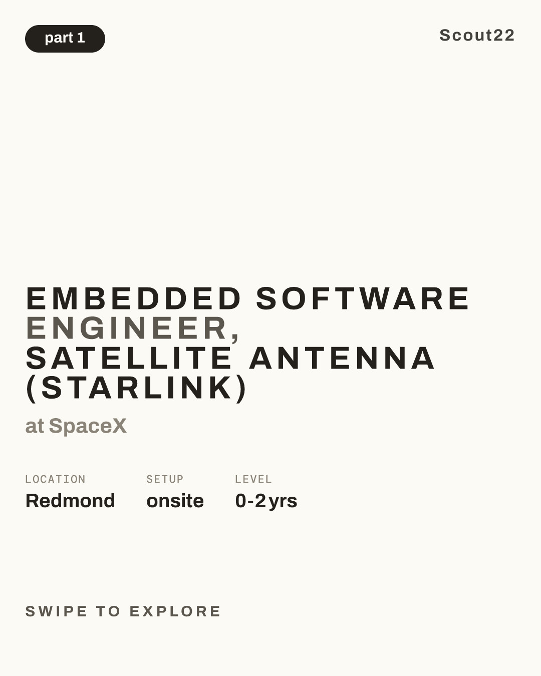 Embedded Software Engineer, Satellite Antenna (Starlink) at SpaceX