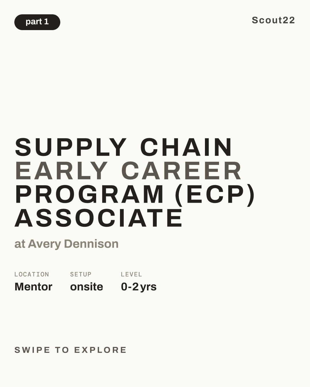 Supply Chain Early Career Program (ECP) Associate at Avery Dennison
