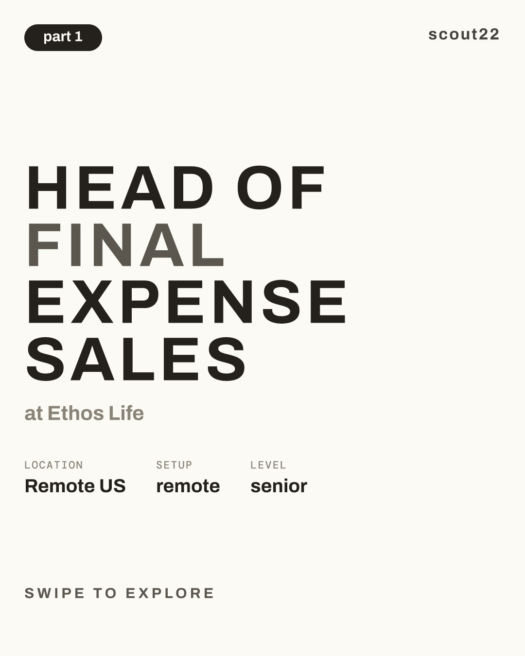Head of Final Expense Sales at Ethos Life