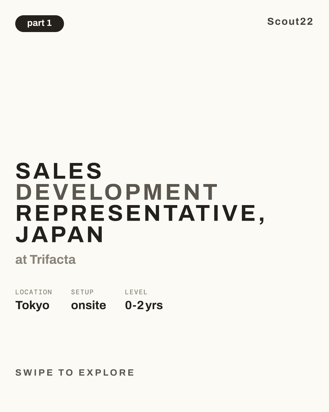 Sales Development Representative, Japan at Trifacta