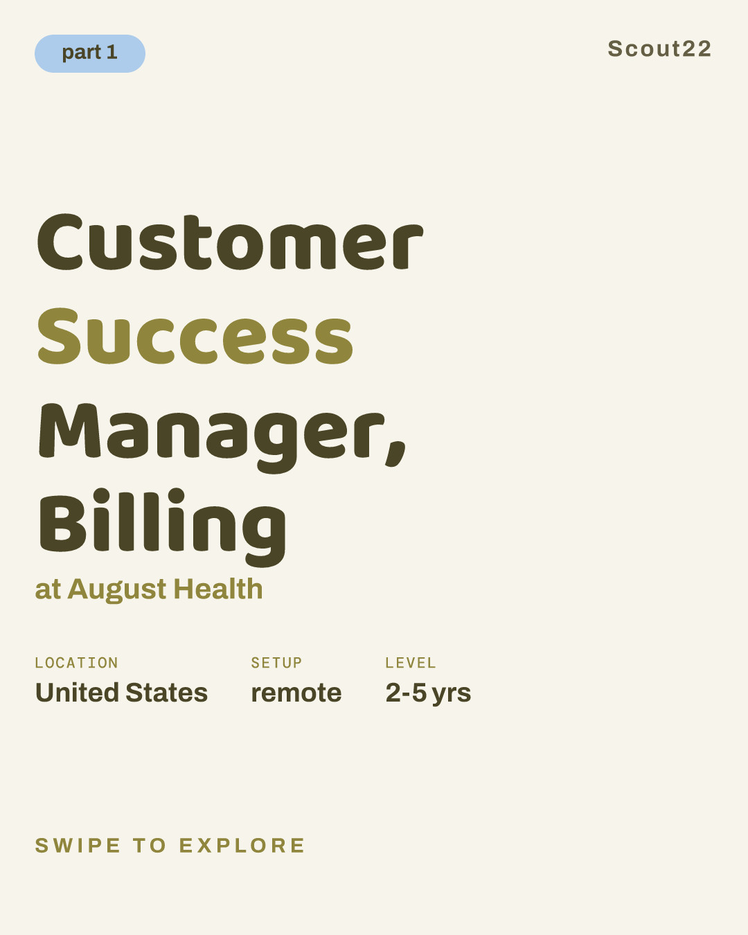 Customer Success Manager, Billing at August Health