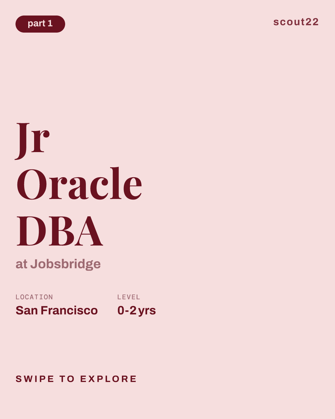 Jr Oracle DBA at Jobsbridge
