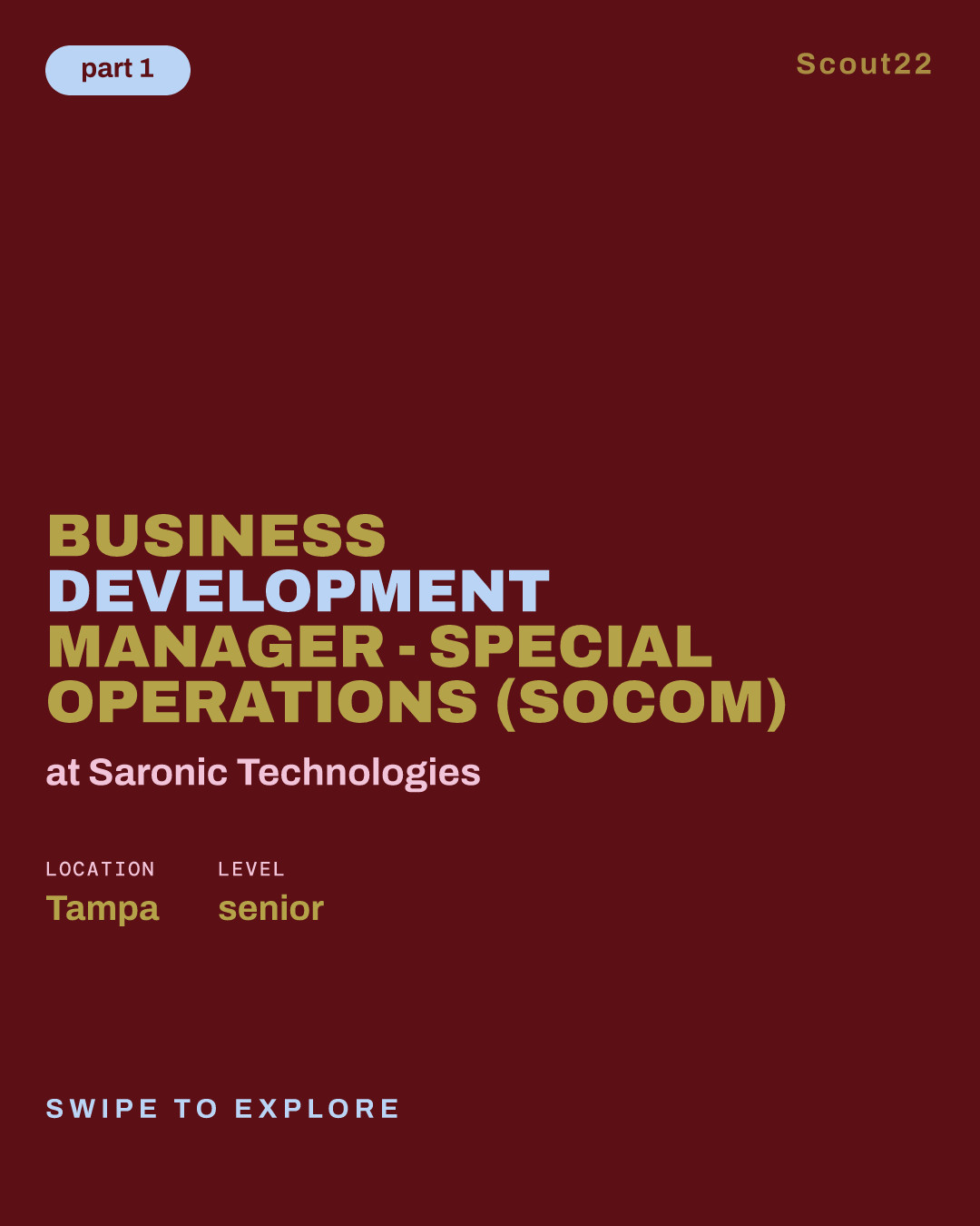 Business Development Manager - Special Operations (SOCOM) at Saronic Technologies