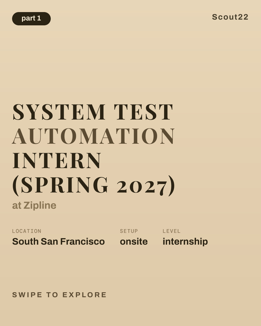 System Test Automation Intern (Spring 2027) at Zipline