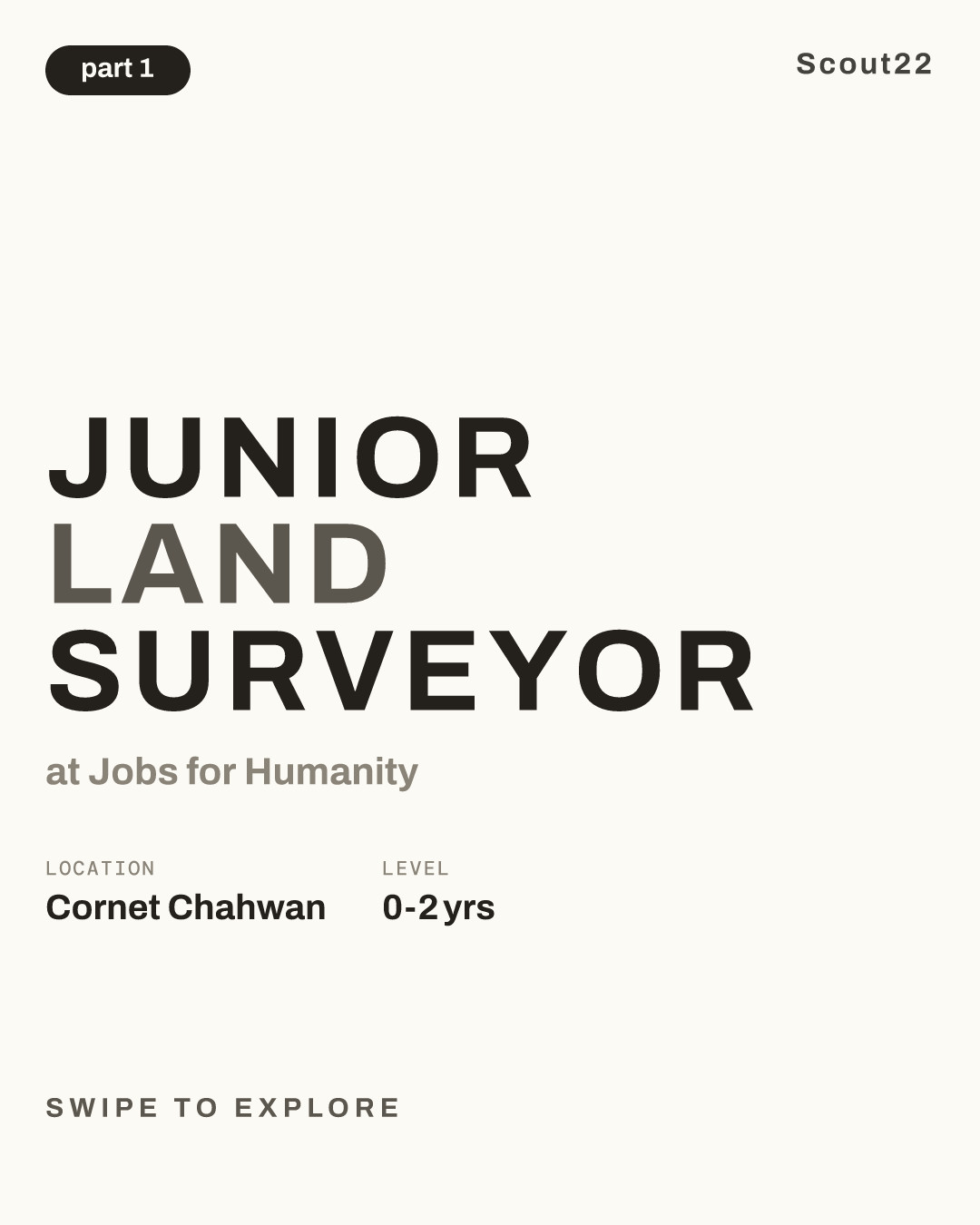 Junior Land Surveyor at Jobs for Humanity