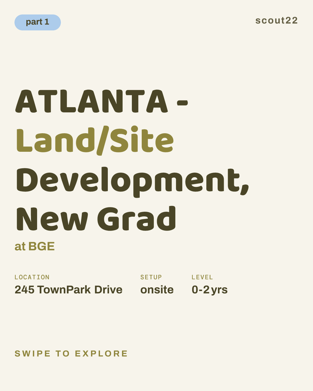 ATLANTA - Land/Site Development, New Grad at BGE