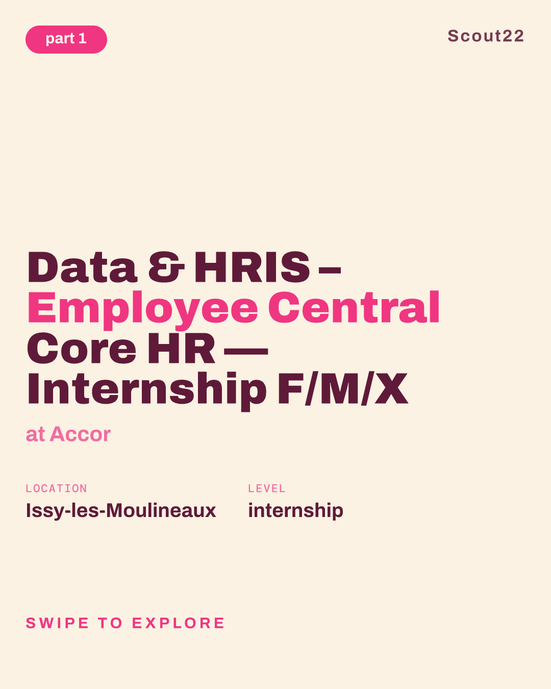 Data & HRIS – Employee Central Core HR — Internship F/M/X at Accor