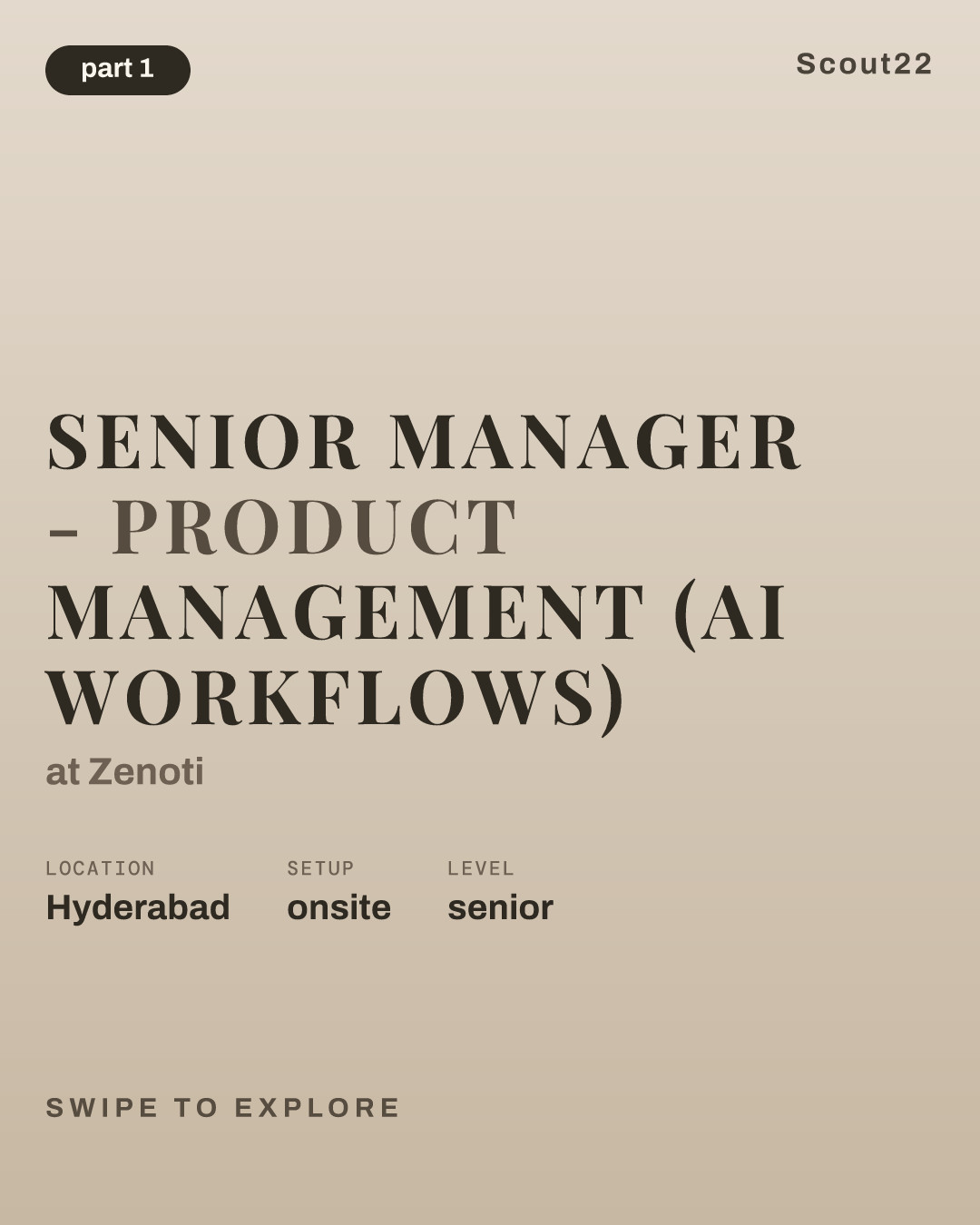 Senior Manager - Product Management (AI Workflows) at Zenoti
