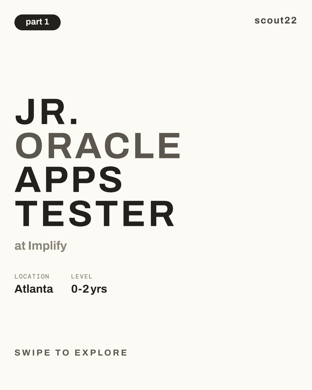 Jr. Oracle Apps Tester at Implify