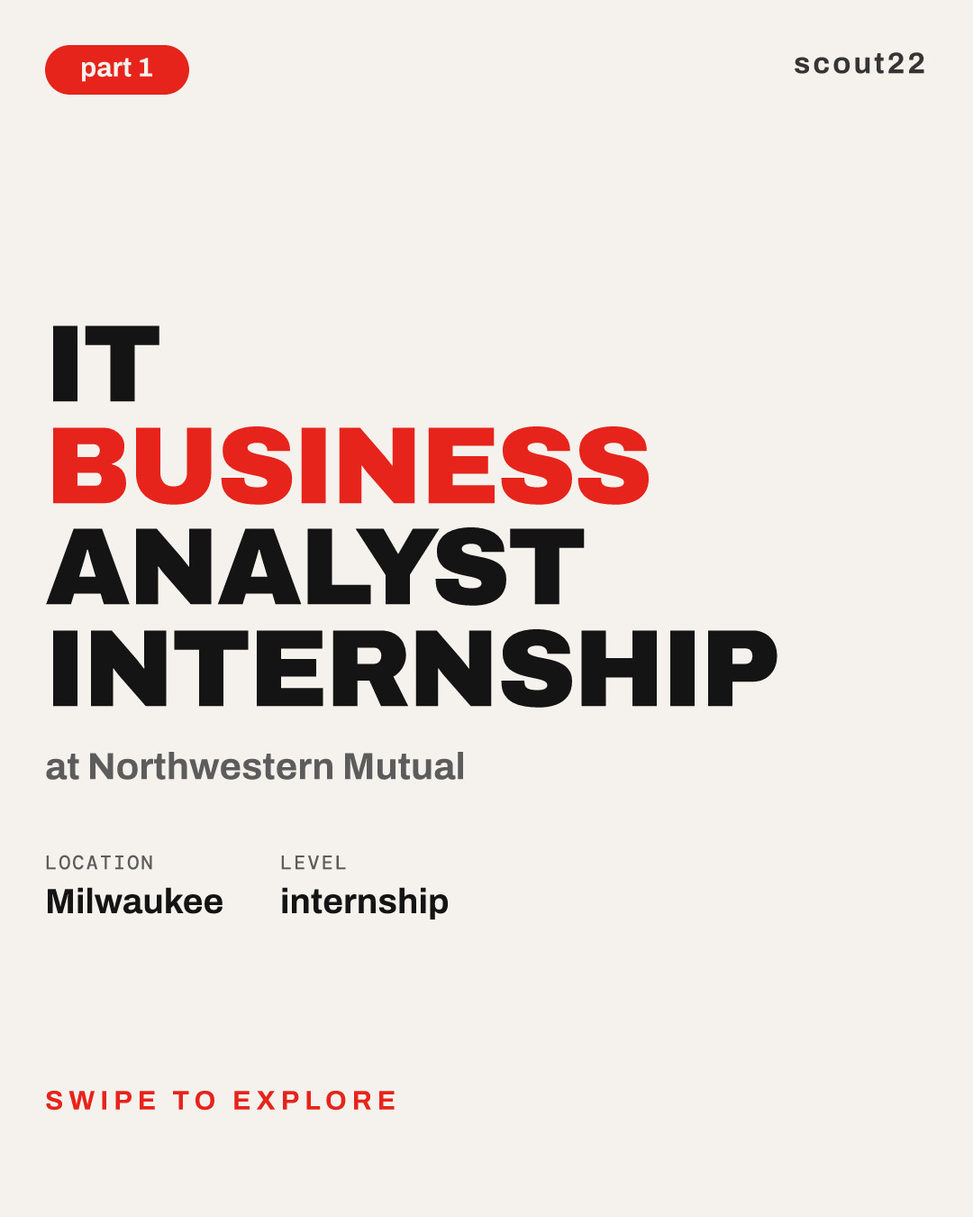 IT Business Analyst Internship at Northwestern Mutual