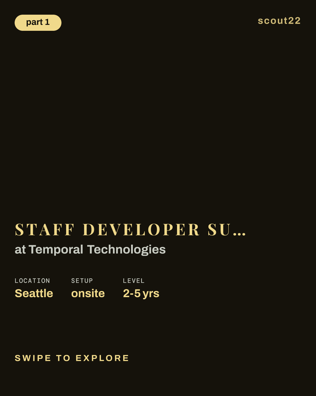 Staff Developer Success Engineer - Seattle at Temporal Technologies