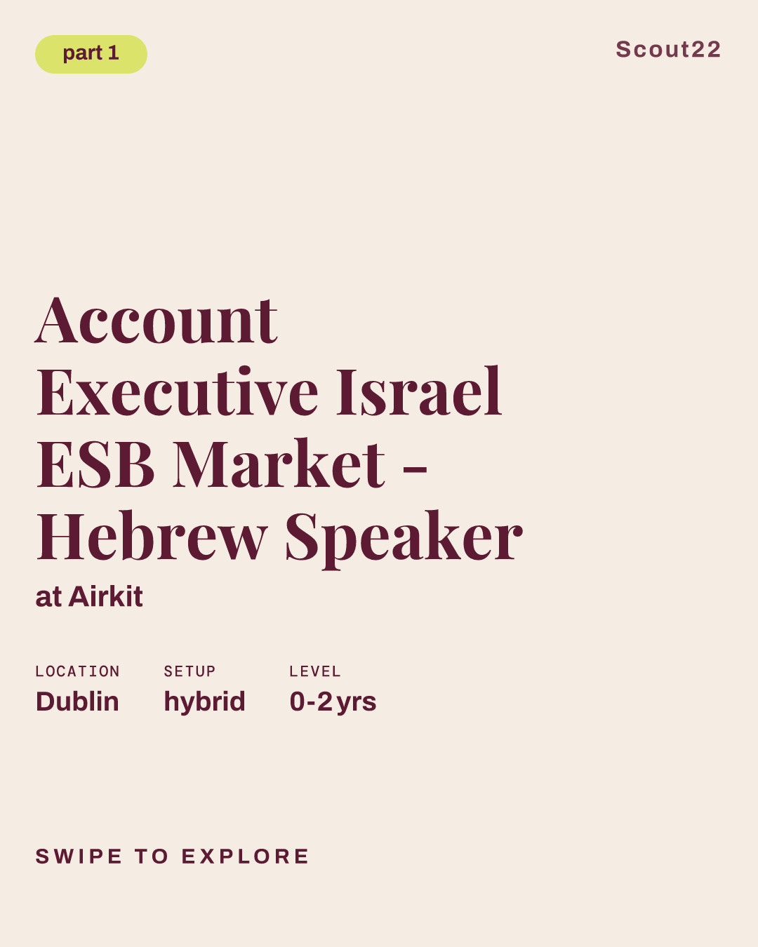Account Executive Israel ESB Market - Hebrew Speaker at Airkit