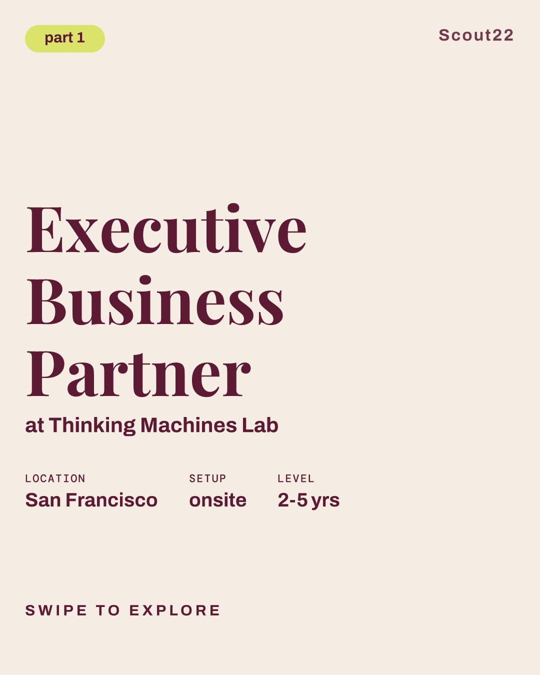 Executive Business Partner at Thinking Machines Lab