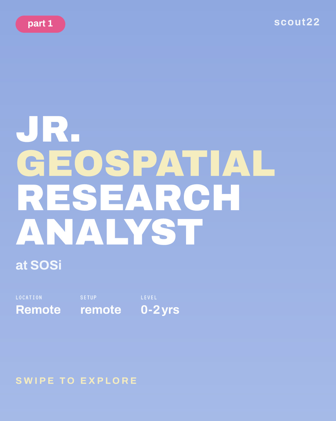 Jr. Geospatial Research Analyst at SOSi