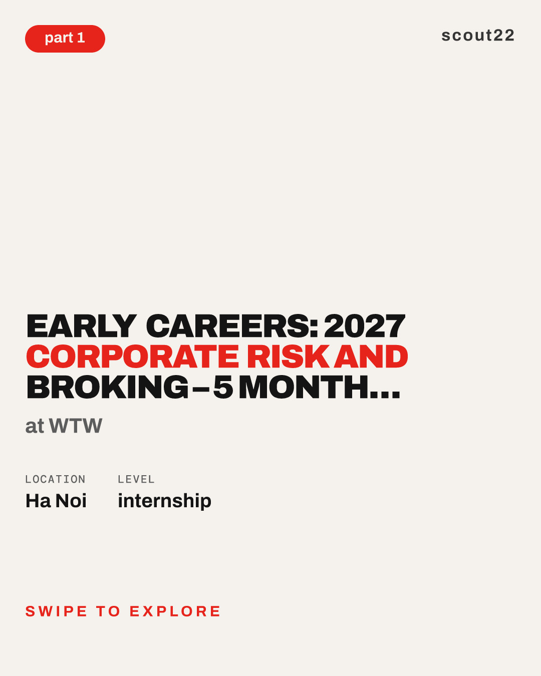 Early Careers: 2027 Corporate Risk and Broking – 5 month Intern Program Corporate Risk and Broking - Hanoi City at WTW