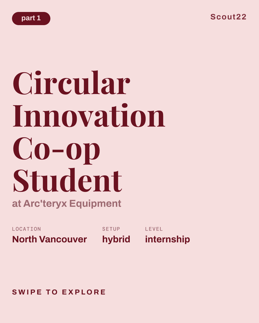 Circular Innovation Co-op Student at Arc'teryx Equipment