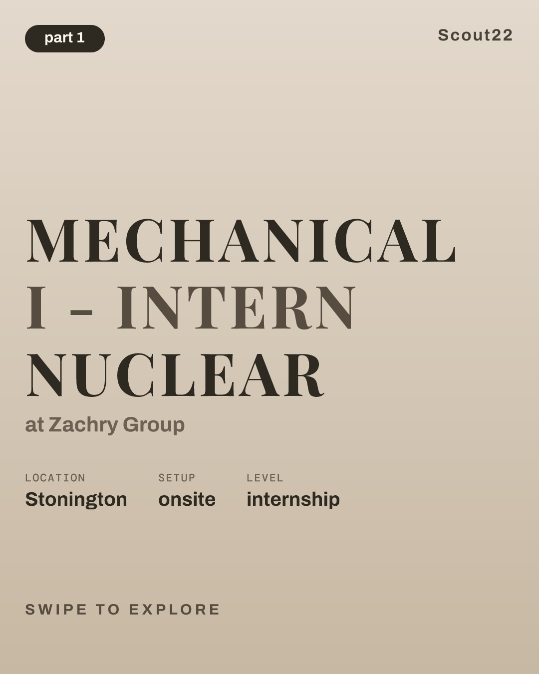 Mechanical I - Intern Nuclear at Zachry Group