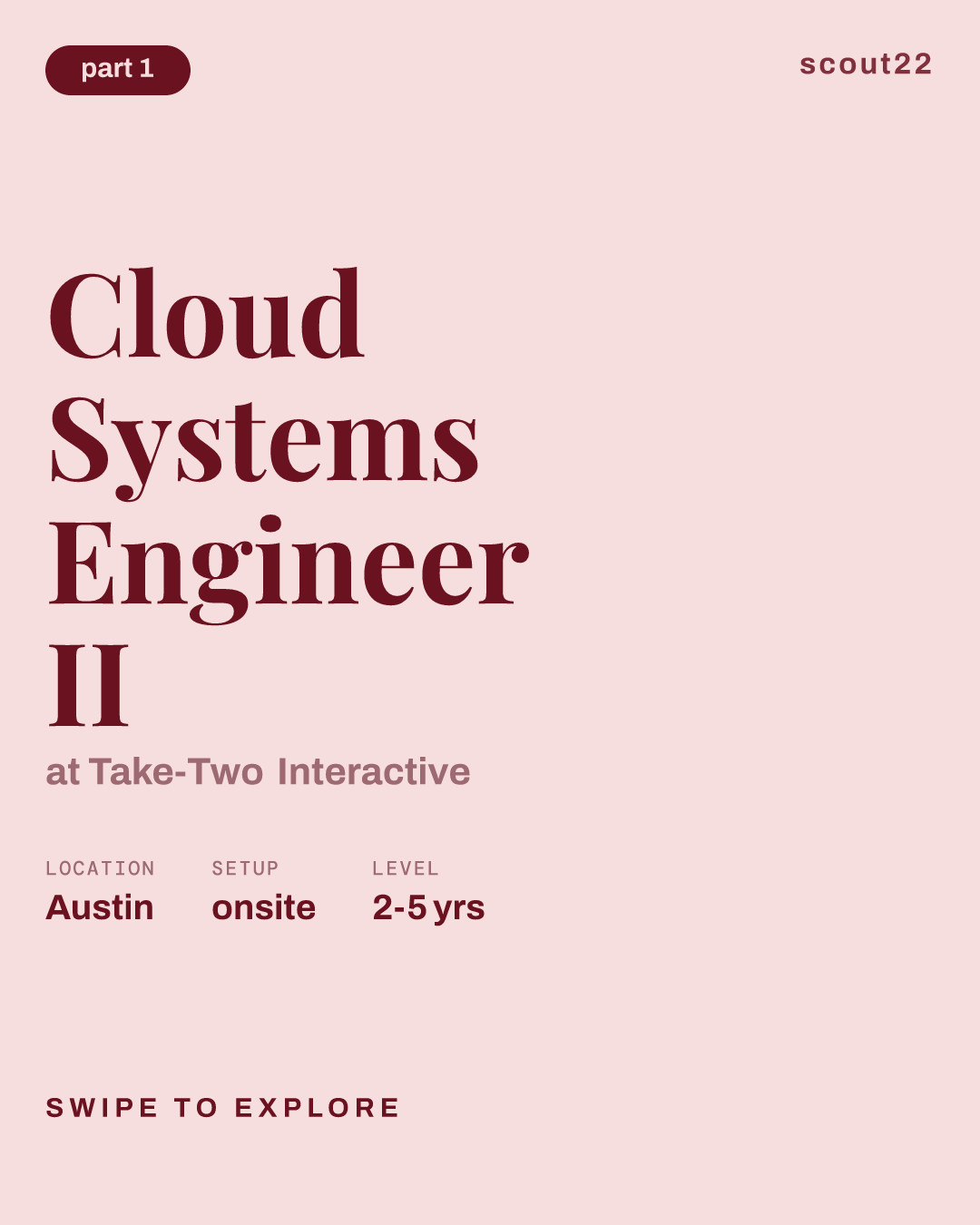 Cloud Systems Engineer II at Take-Two Interactive