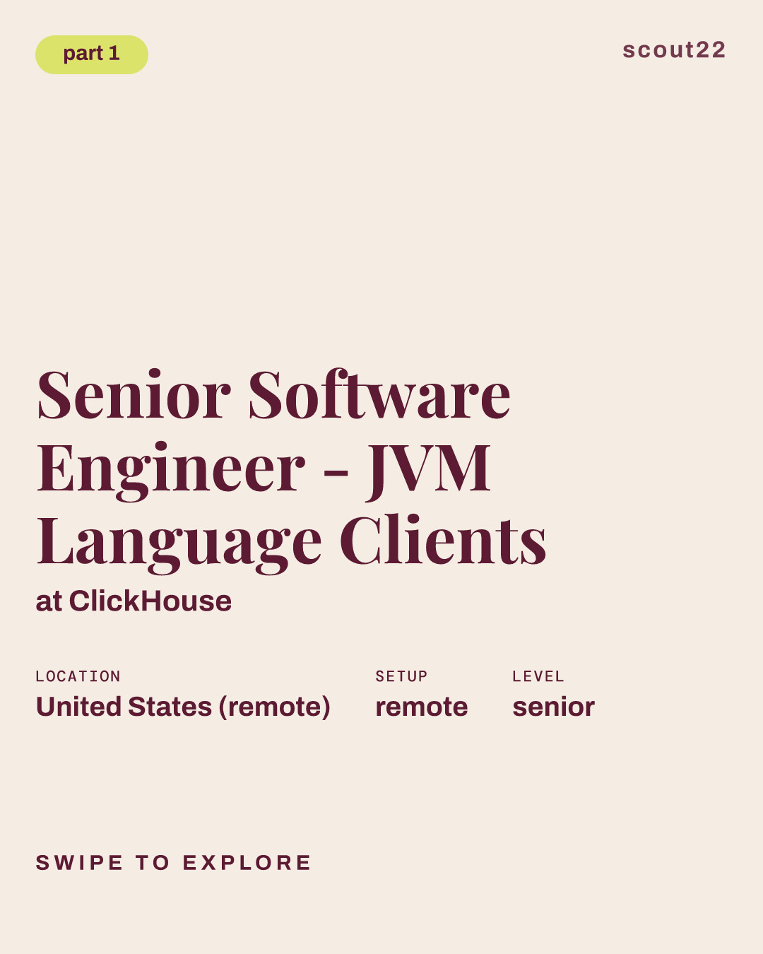 Senior Software Engineer - JVM Language Clients at ClickHouse