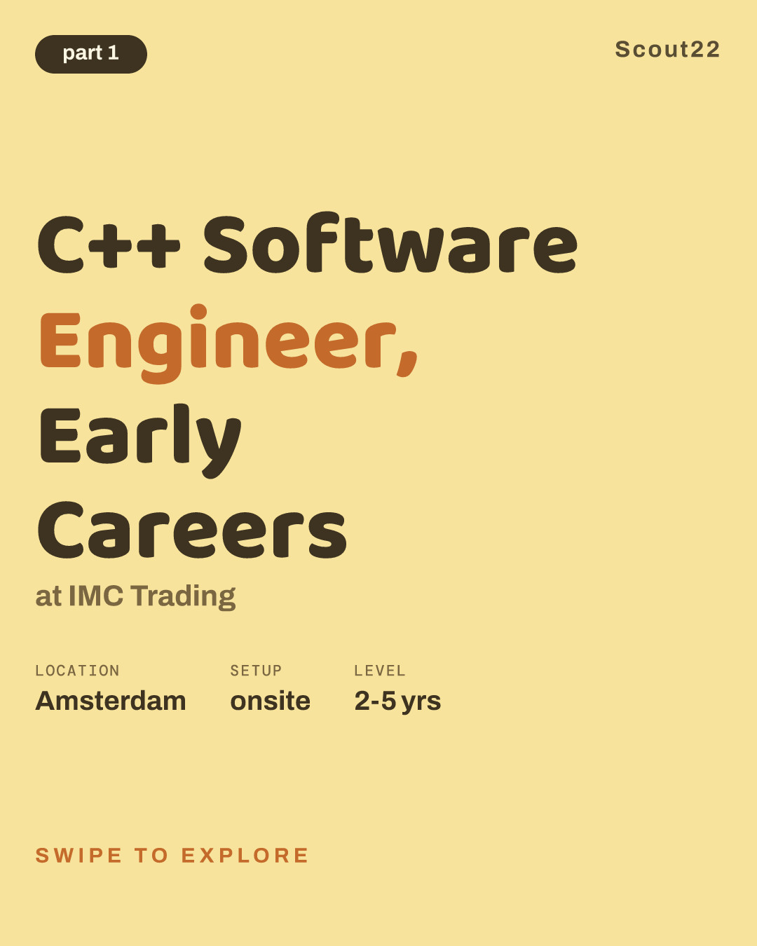 C++ Software Engineer, Early Careers at IMC Trading