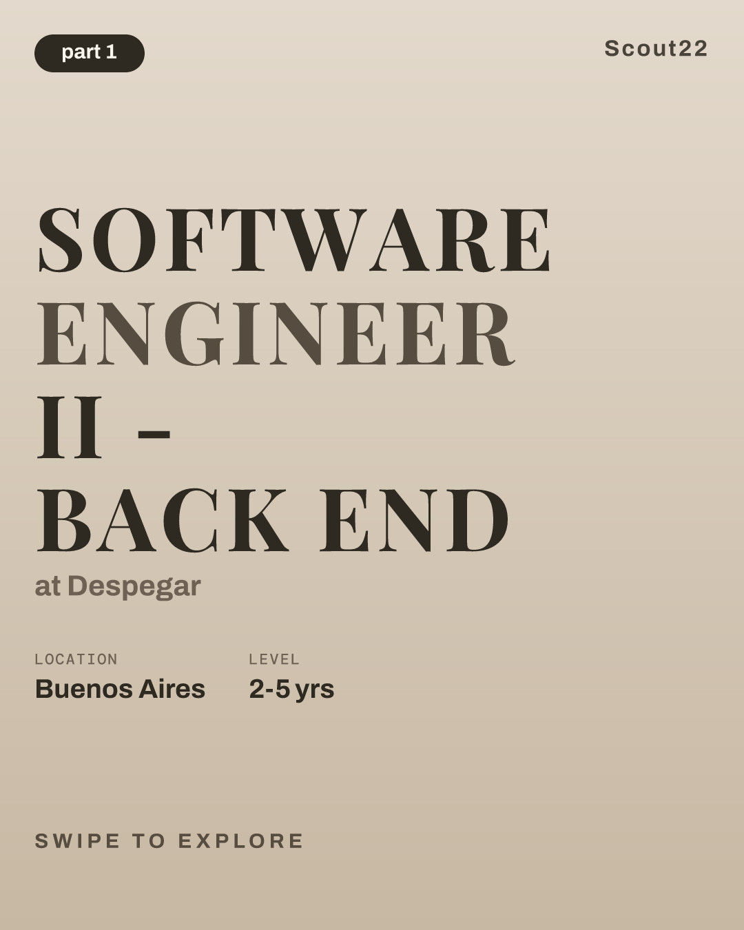 Software Engineer II - Back End at Despegar