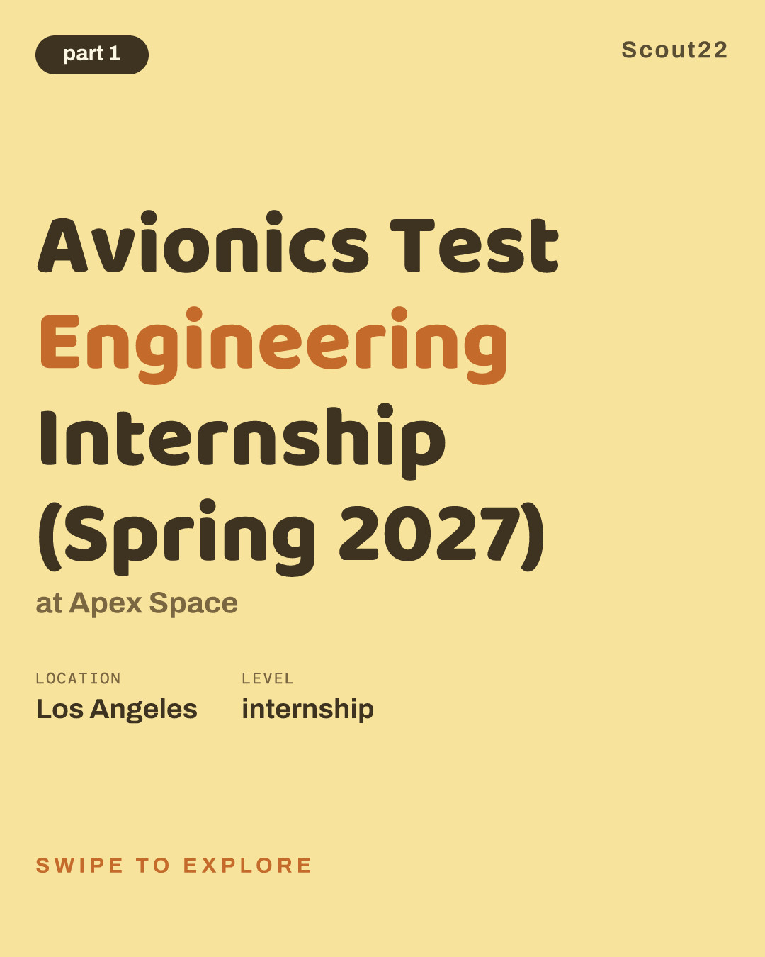 Avionics Test Engineering Internship (Spring 2027) at Apex Space