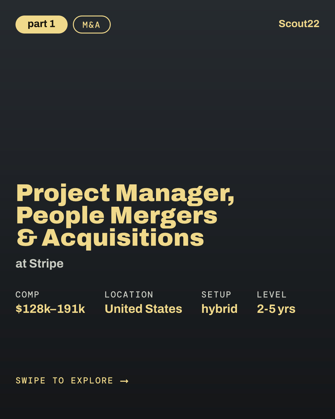 Project Manager, People Mergers & Acquisitions (M&A) at Stripe