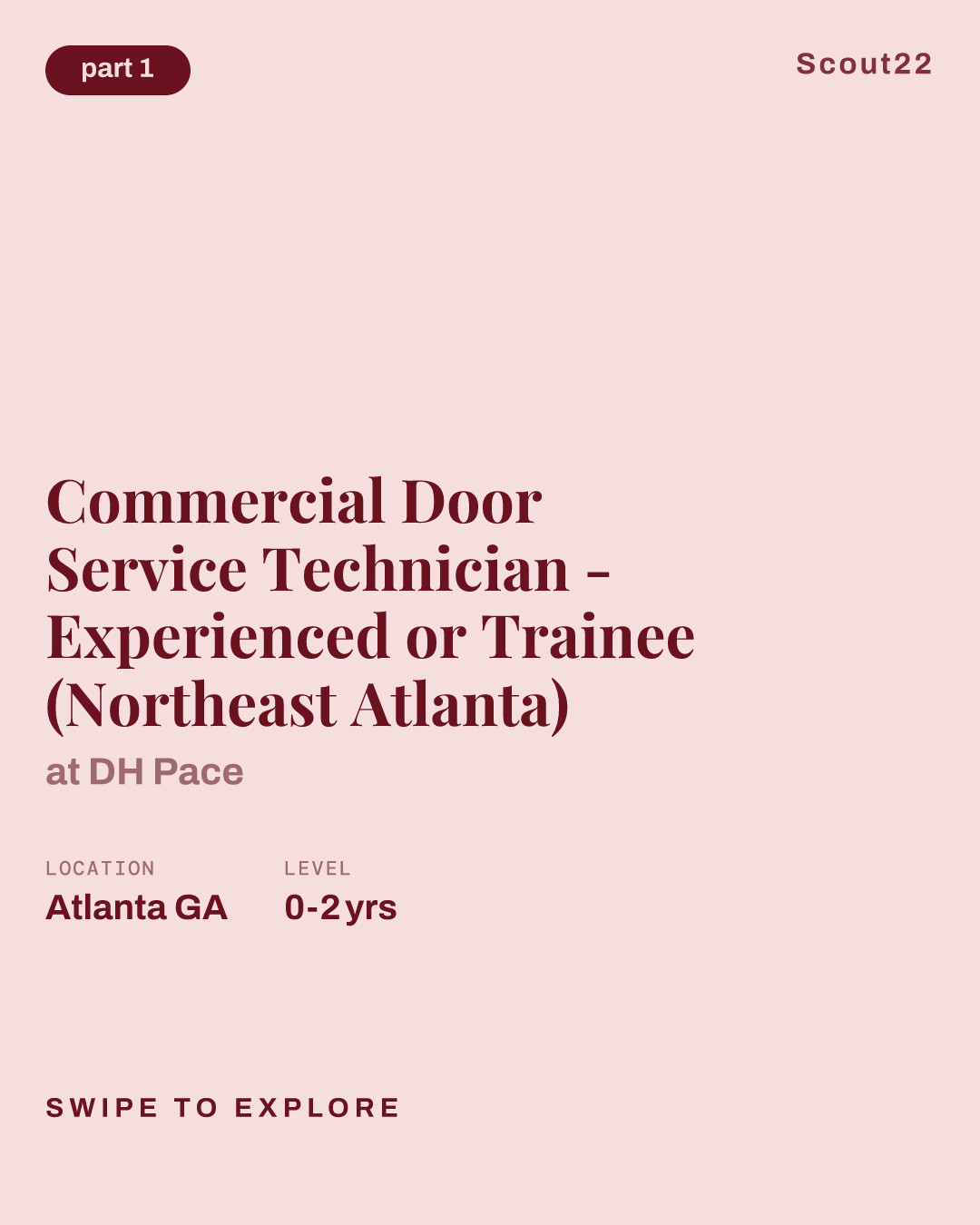 Commercial Door Service Technician - Experienced or Trainee (Northeast Atlanta) at DH Pace